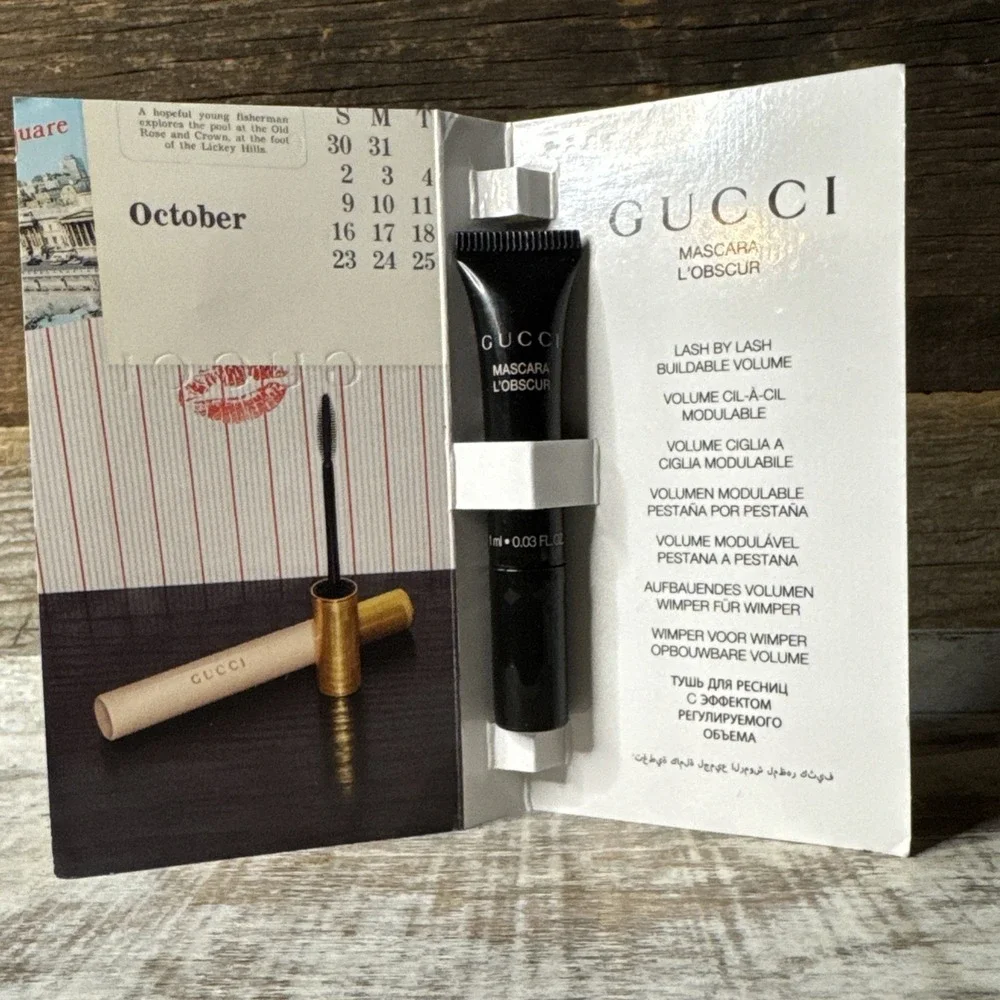 GUCCI Lash By Lash‎ L'Obscur Length Mascara Black 0.03 oz Trial Size NEW